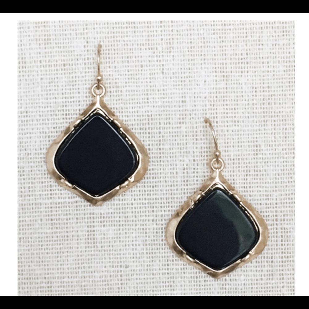 Terra Drop Earrings-Black
